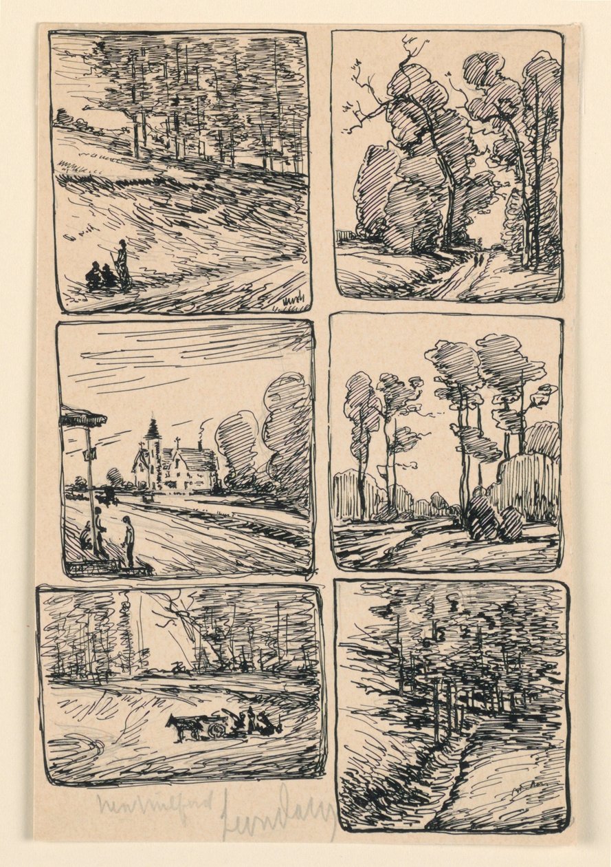 Altı Peyzaj Çalışması, New Milford by Leon Dabo