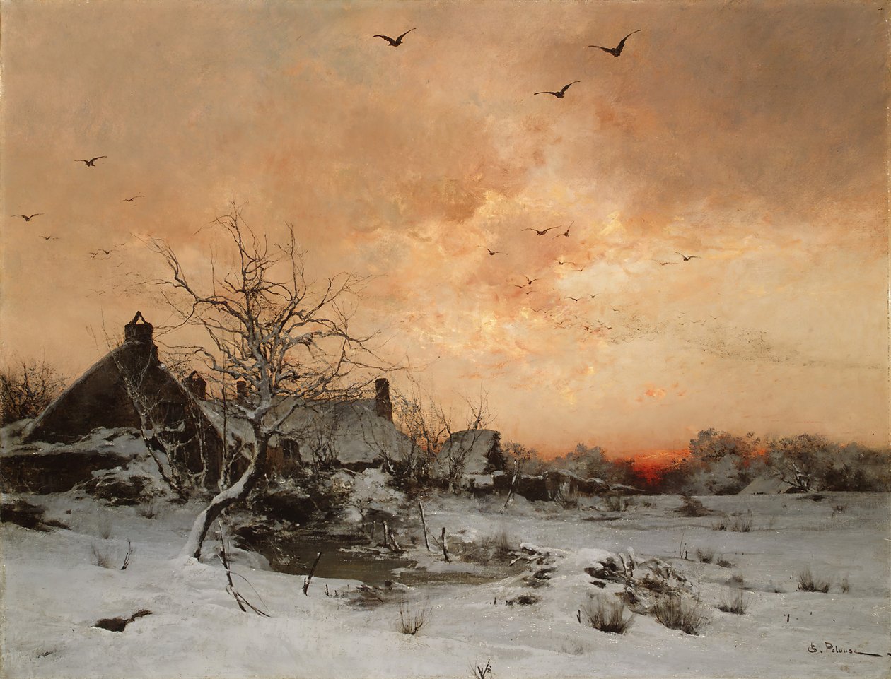 Ocak: Cernay, Rambouillet yakınlarında. by Leon Germain Pelouse