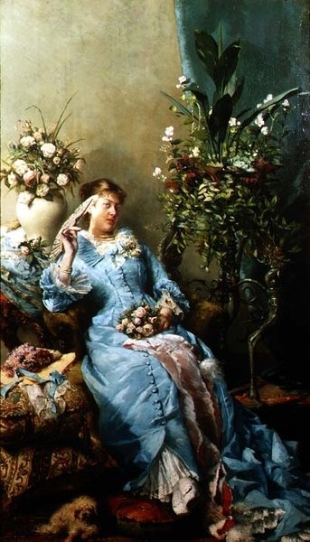 Fanlı Bayan by Leon Henri Marie Frederic