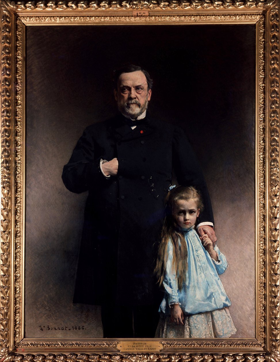 Louis Pasteur ve torunu Camille Vallery Radot - Bonnat tarafından by Leon Joseph Florentin Bonnat