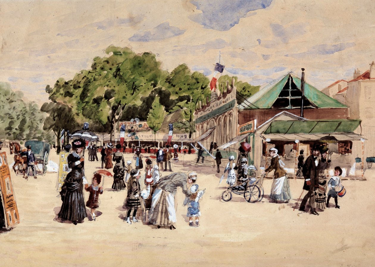 Fuar alanına yürüyüş. Leon Joseph Voirin