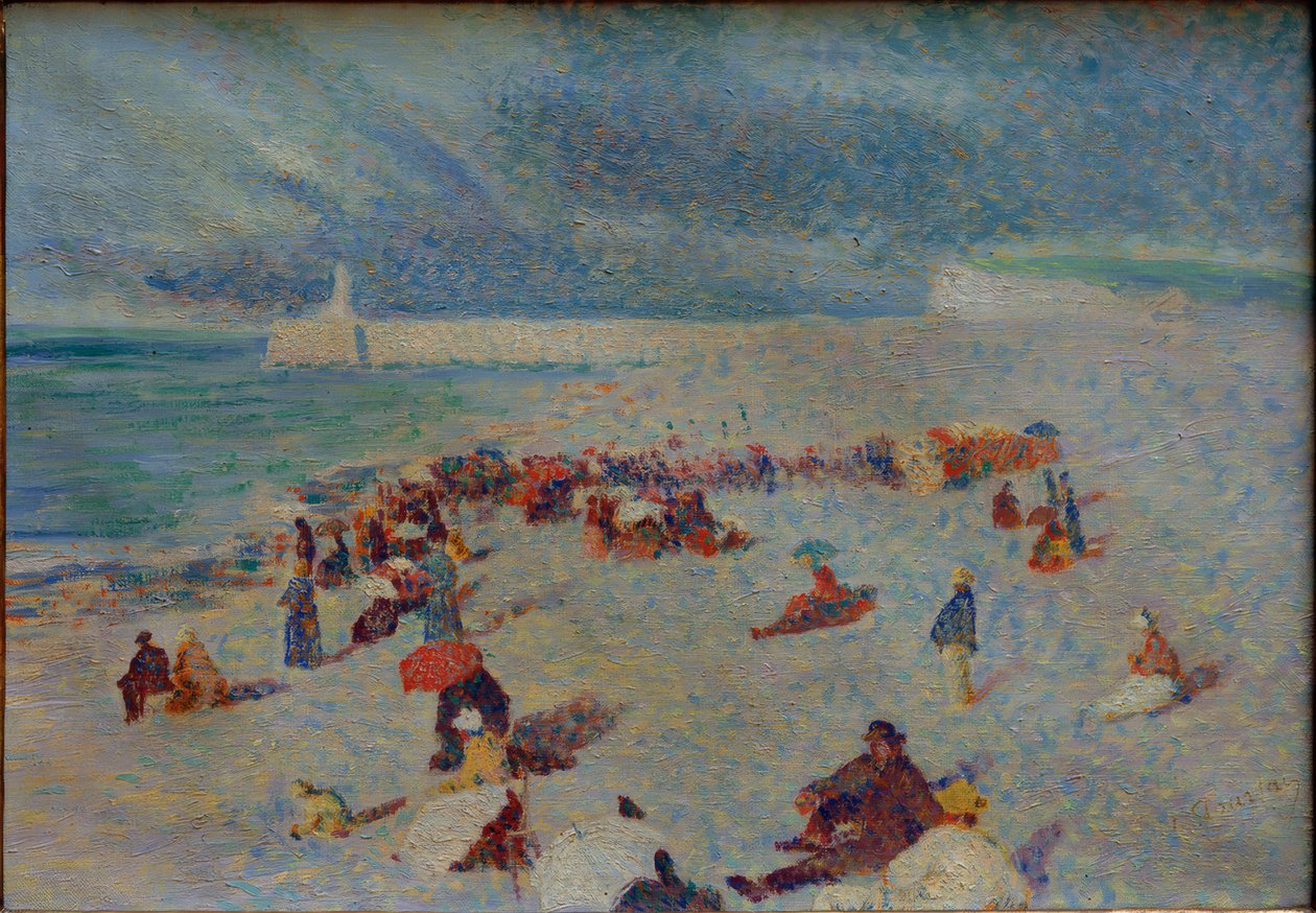 plaj sahnesi by Leon Pourtau