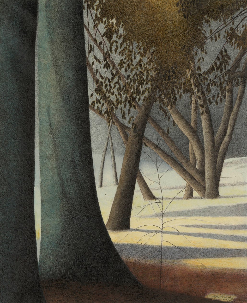 Kayın Gövdeleri, 1945. by Leon Spilliaert