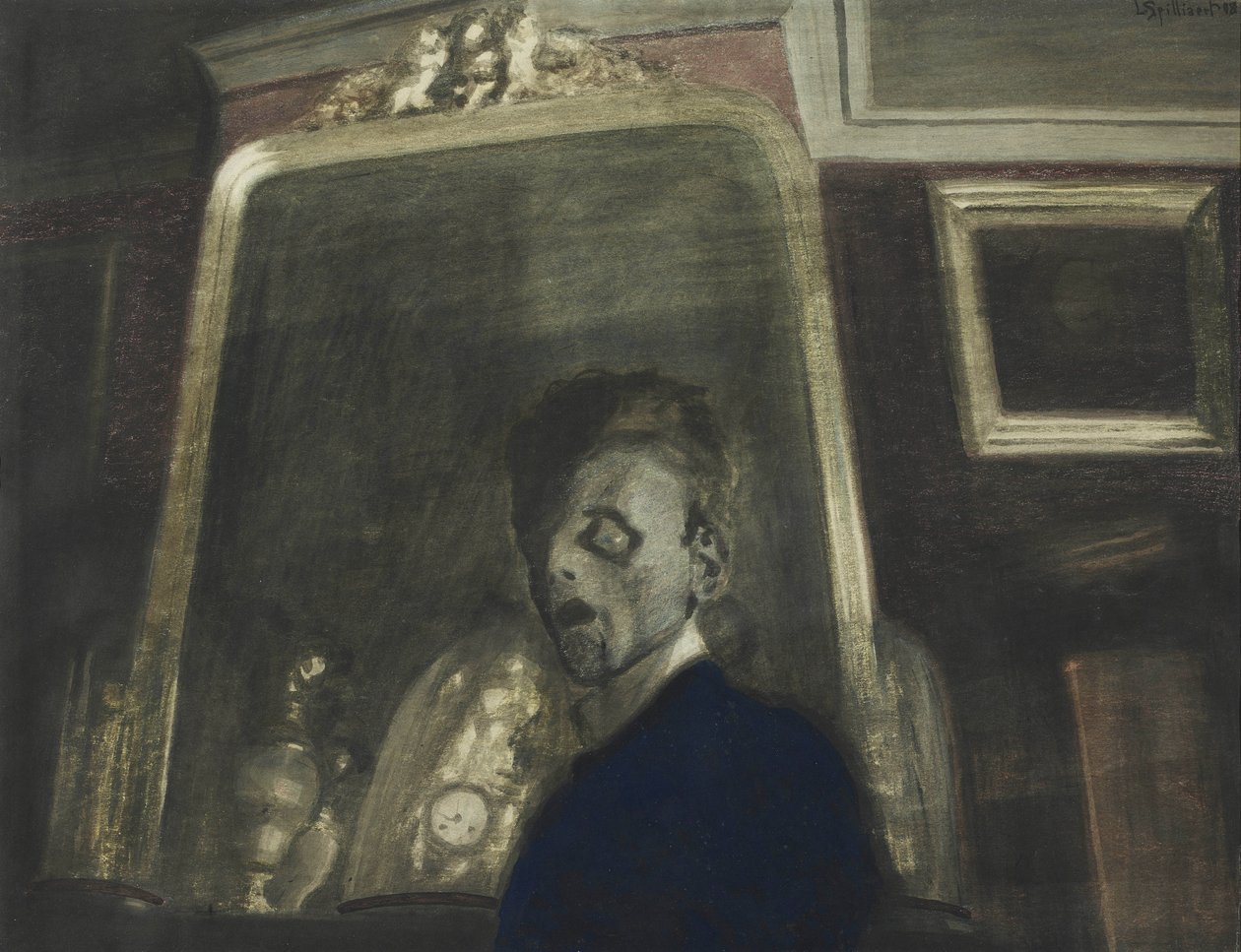 Aynadan Önce Otoportre, 1908. by Leon Spilliaert