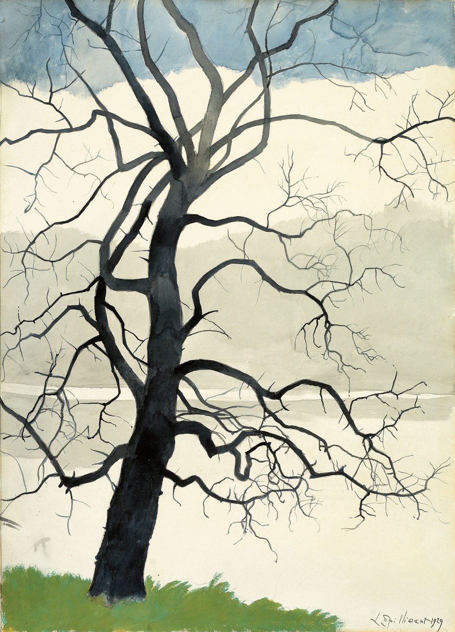Göletin Kenarındaki Yalnız Ağaç by Leon Spilliaert