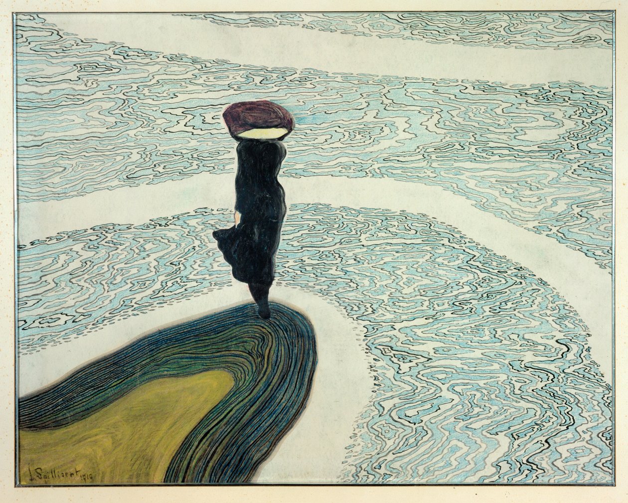 Su kenarında kadın by Leon Spilliaert