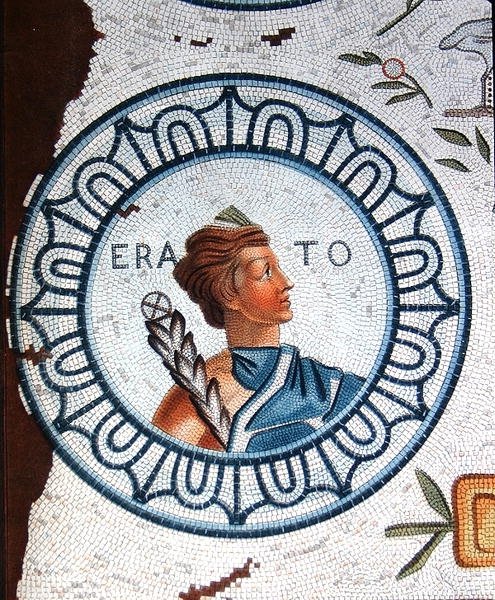Erato, Şiirin İlham Perisi ve Lirik Şiir (renkli gravür) by Leon de (after) Laborde