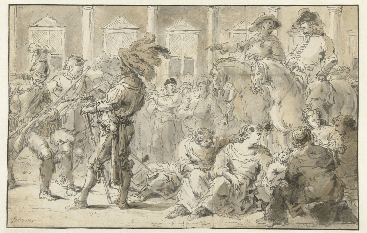 Delft milisleri by Leonaert Bramer