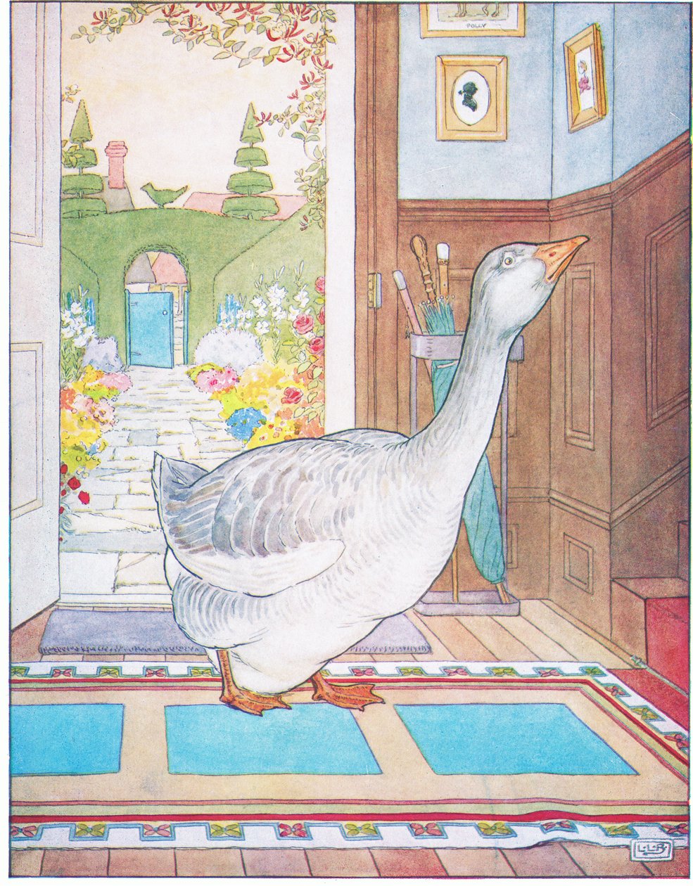Goosey, goosey, gezin, nereye dolaşayım by Leonard Leslie Brooke