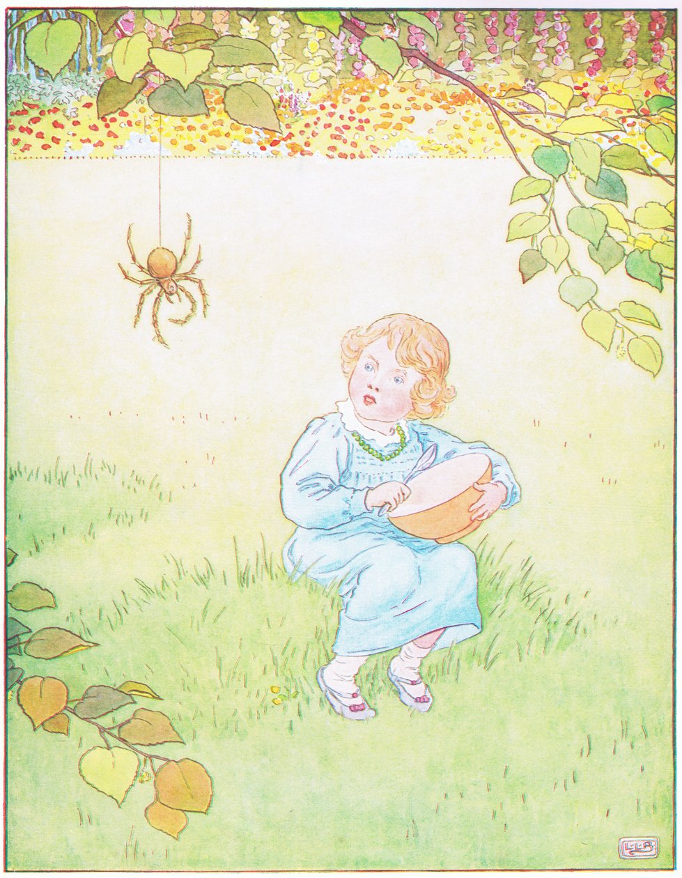 Küçük Bayan Muffett: Büyük bir örümcek geldi by Leonard Leslie Brooke