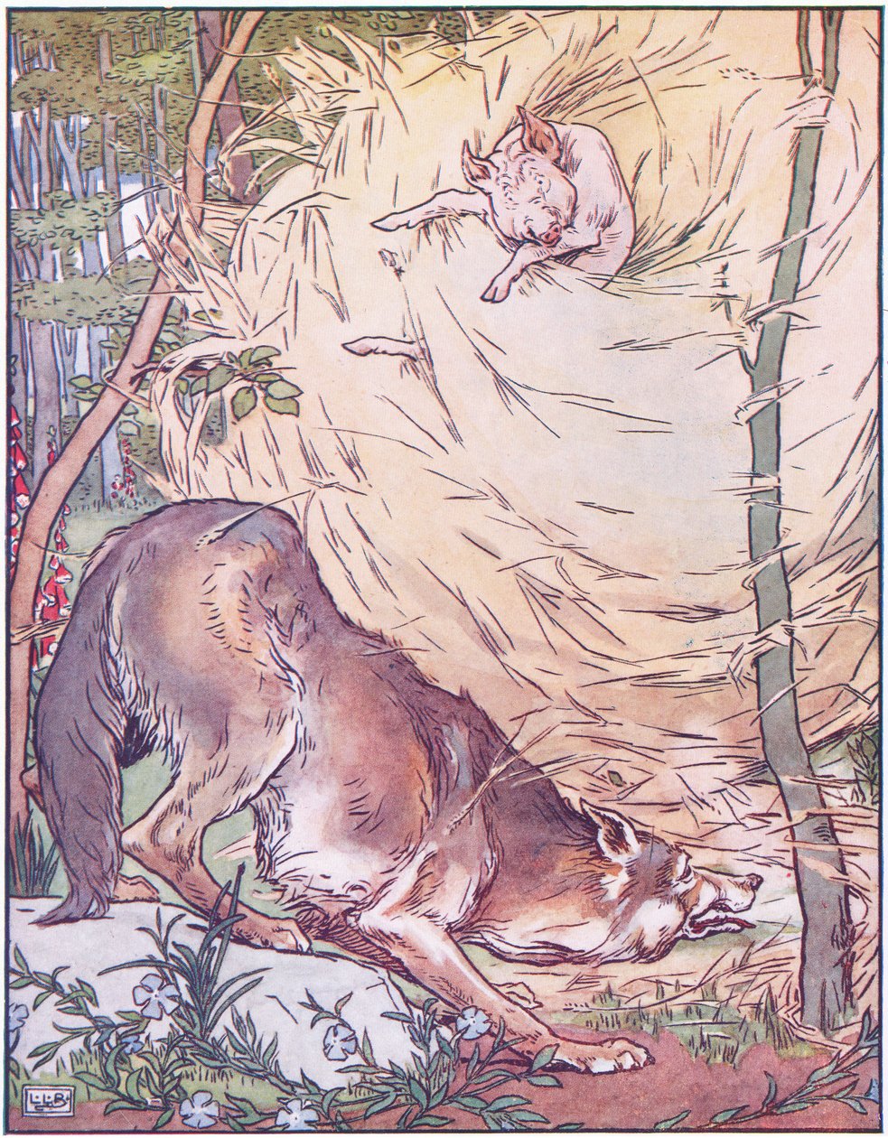 Sonra üfleyeceğim ve üfleyeceğim ve evini havaya uçuracağım by Leonard Leslie Brooke