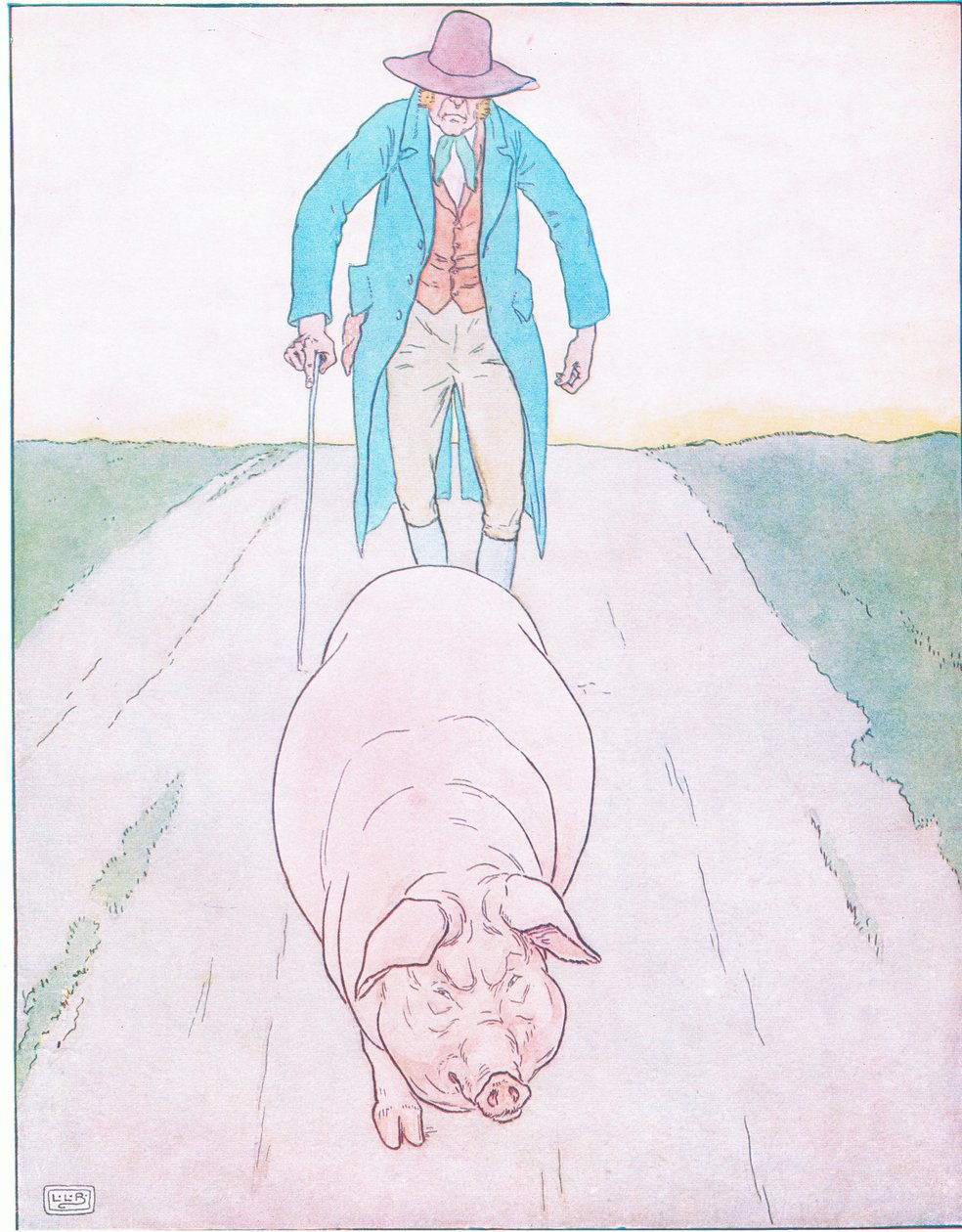 Pazarlamak, pazarlamak, şişman bir domuz satın almak by Leonard Leslie Brooke