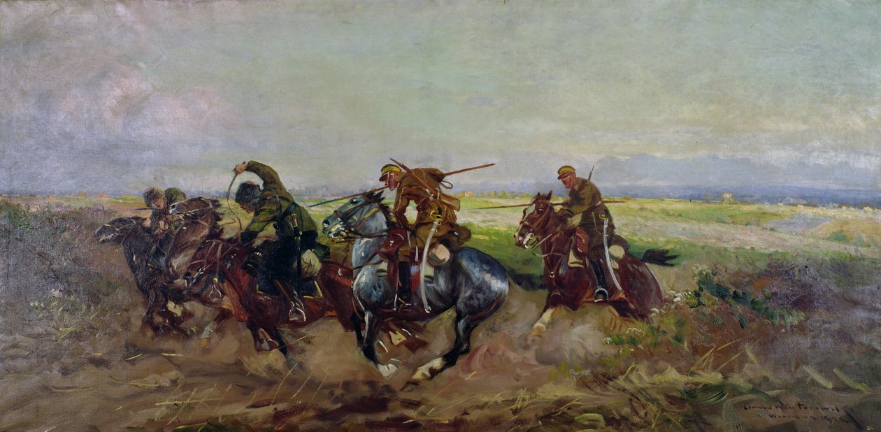 Ruslara saldıran Polonyalı Mızraklılar, 1920 by Leonard Winterowski