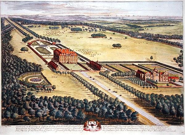 Johannes Kip (c.1652-1722) tarafından oyulmuş Sussex ilçesinde Stansted (gravür) by Leonard (after) Knyff