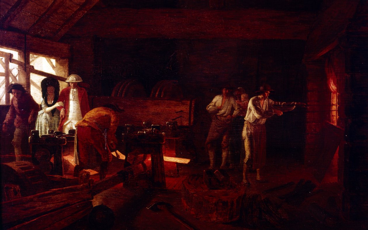 Bir dökümhanenin içi (resim) by Léonard Defrance