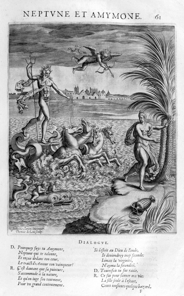 Neptün ve Amymon, 1615 by Leonard Gaultier