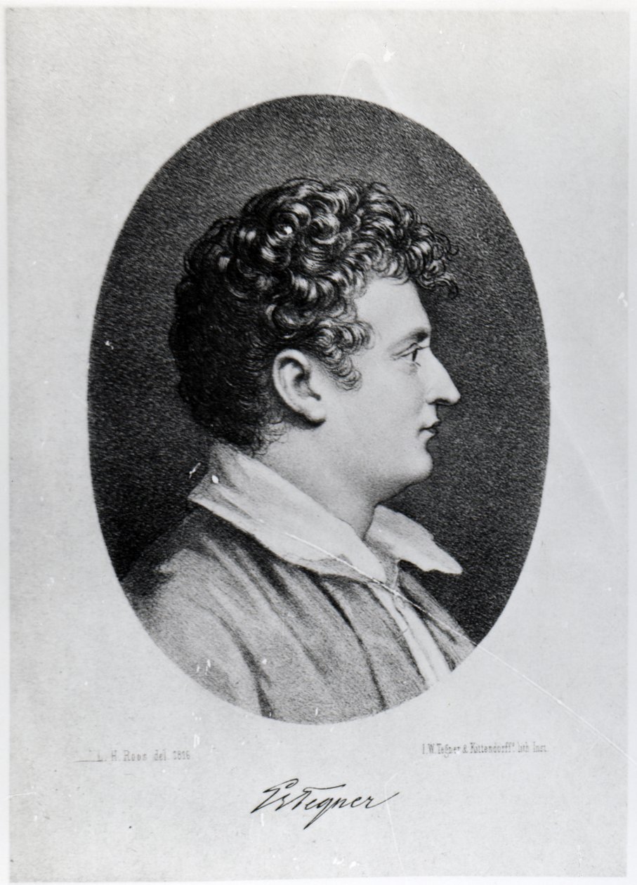 Isaac Wilhelm Tegner ve Johann Adolf Kittendorff tarafından oyulmuş Esaias Tegner by Leonard Henrik Roos af Hjelmsater