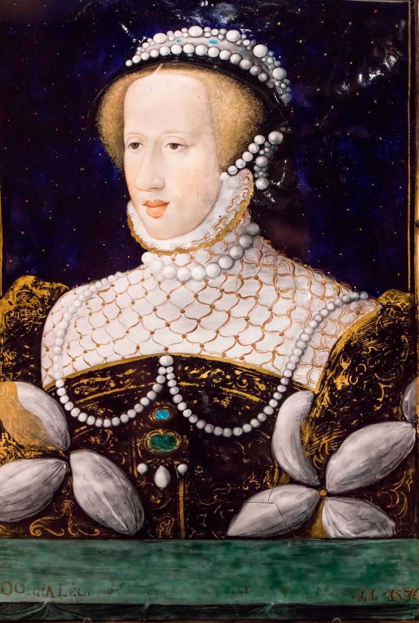 Habsburglu Eleonora, Limoges,1560 (Bakır üzerine emaye) by Leonard Limosin