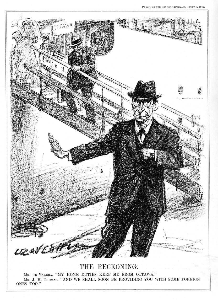 Eamon De Valera, Ottawa Konferansına katılma fırsatını reddediyor, 1932 by Leonard Raven Hill
