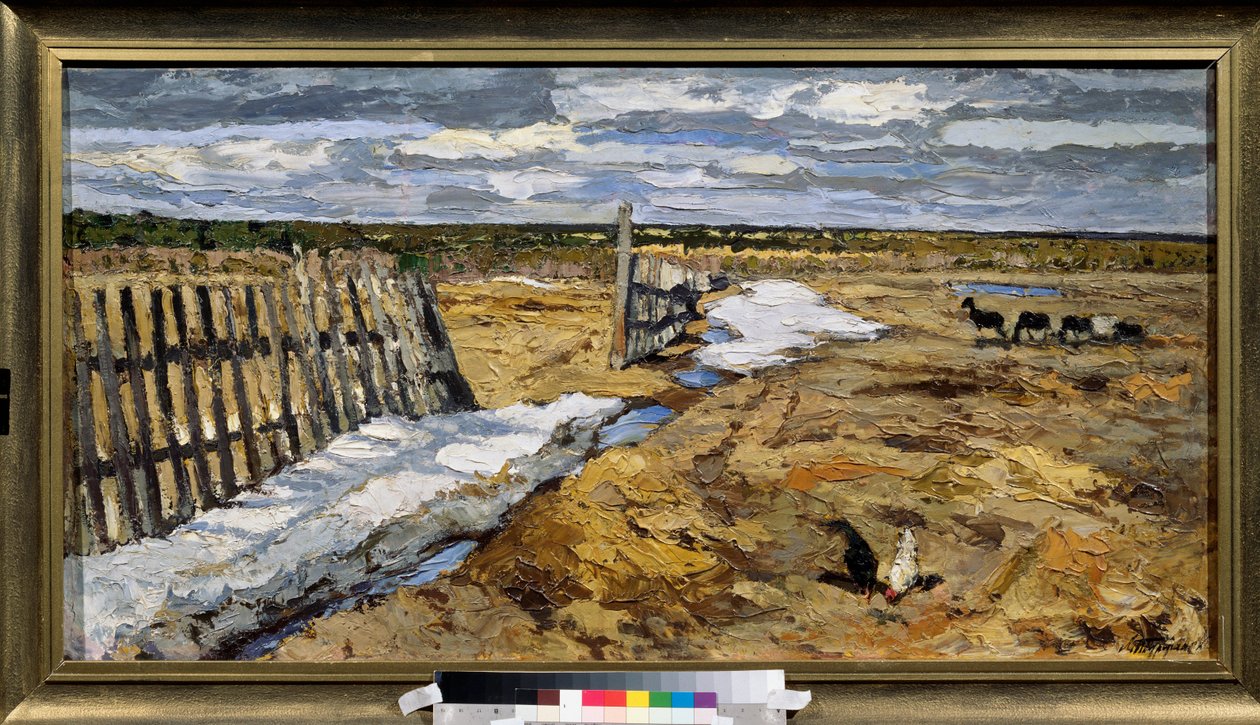 Nisan güneşi (Nisan güneşi) - Tablo Leonard Viktorovich Turzhansky (Tourjansky) (1875-1945), tuval üzerine yağlı boya - Rus sanatı, manzara 19. yüzyılın sonları - 20. yüzyılın başları - M Kroshitsky Sanat Müzesi, Sivastopol (Ukrayna) by Leonard Viktorovich Turzhansky