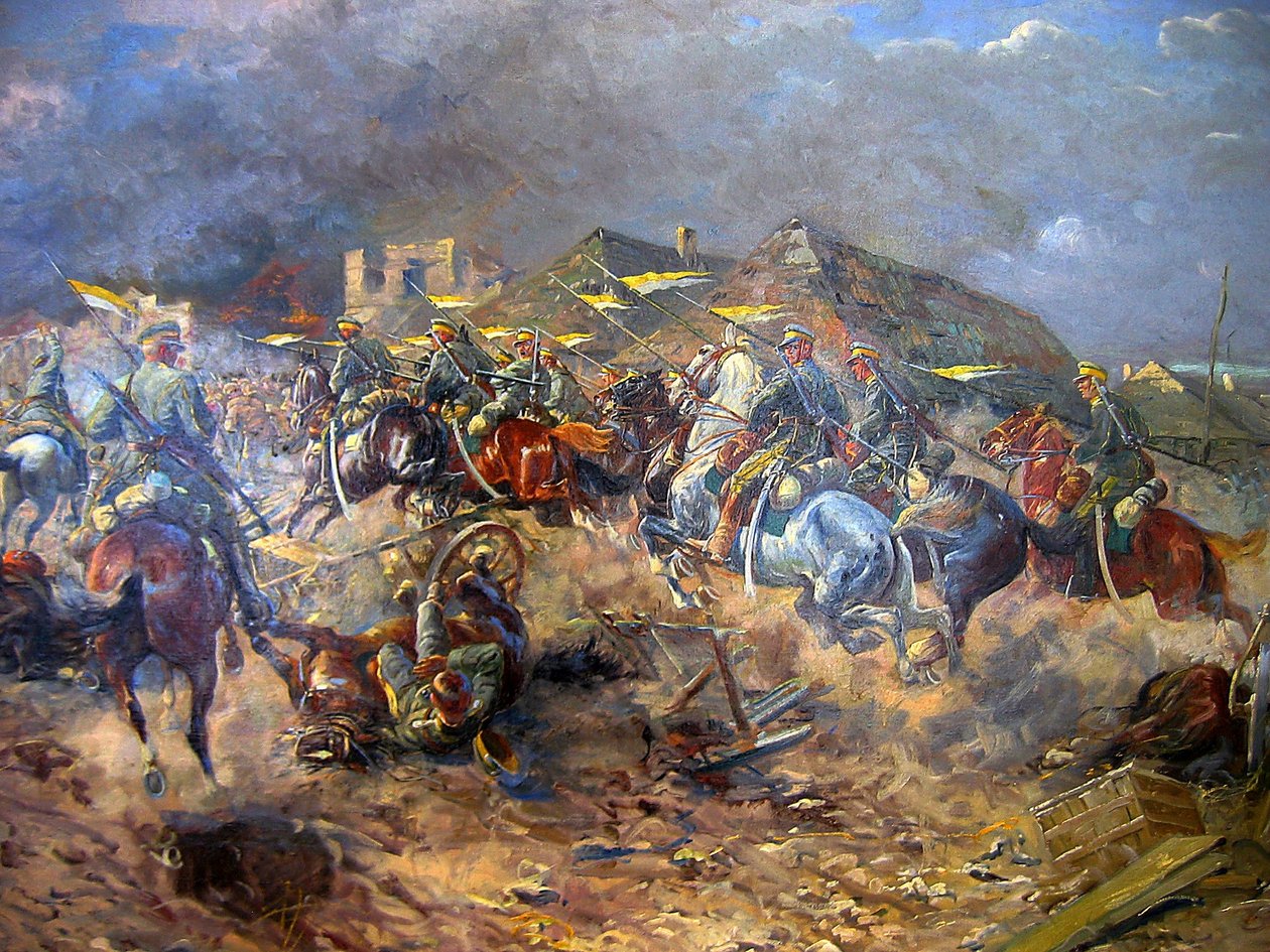 Polonyalı Uhlanların Sloutsk yakınlarındaki bolşeviklere saldırısı 1919, 1920 by Leonard Winterowski