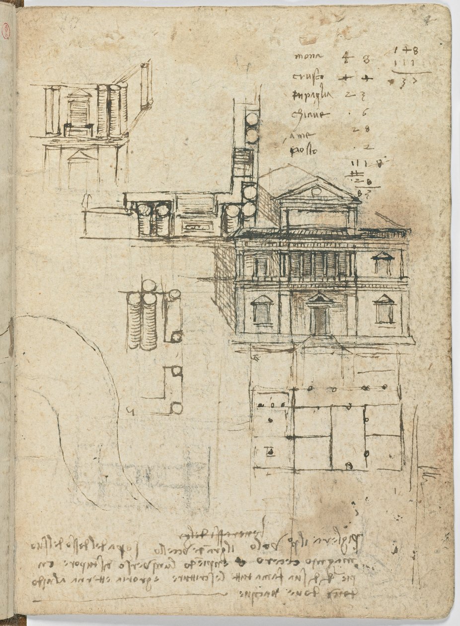 Kuş Uçuş Kodu, c. 1505-06, kağıt el yazması, cc. 18, Kapak III by Leonardo da Vinci