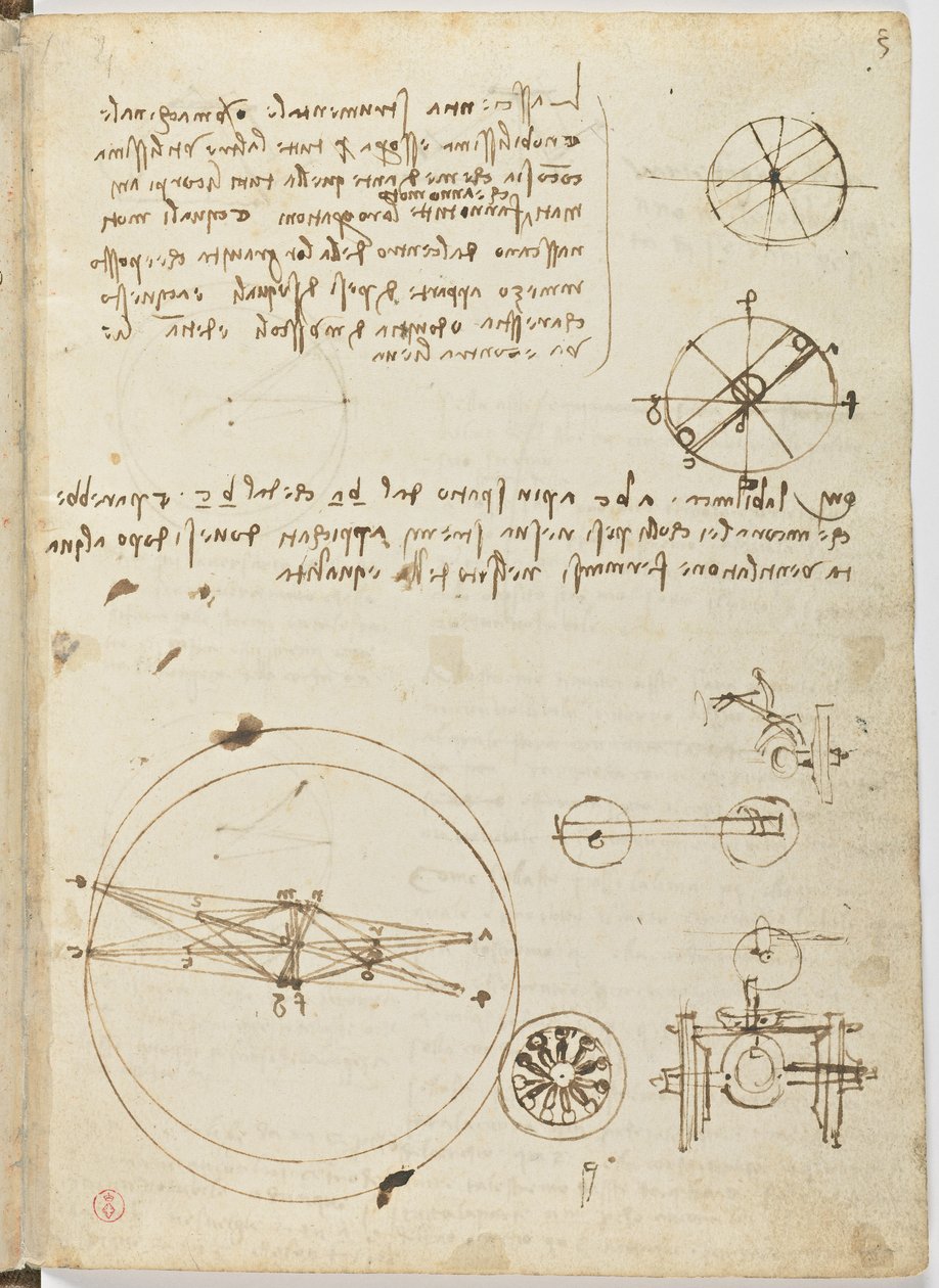 Kuşlar Uçuş Kodu, c. 1505-06, kağıt el yazması, cc. 18, sayfa 3 recto by Leonardo da Vinci