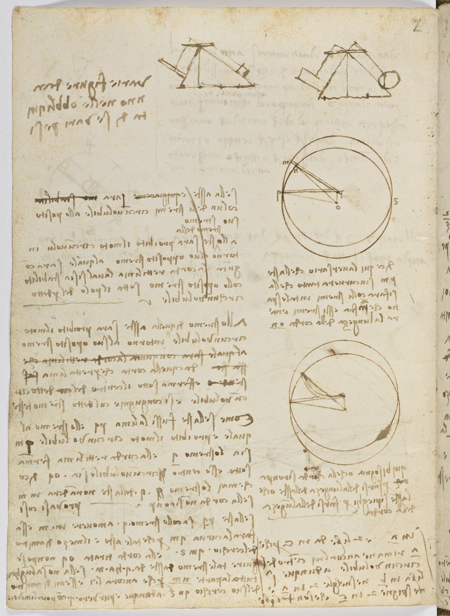 Kuşlar Uçuş Kodu, c. 1505-06, kağıt el yazması, cc. 18, sayfa 3 ila by Leonardo da Vinci