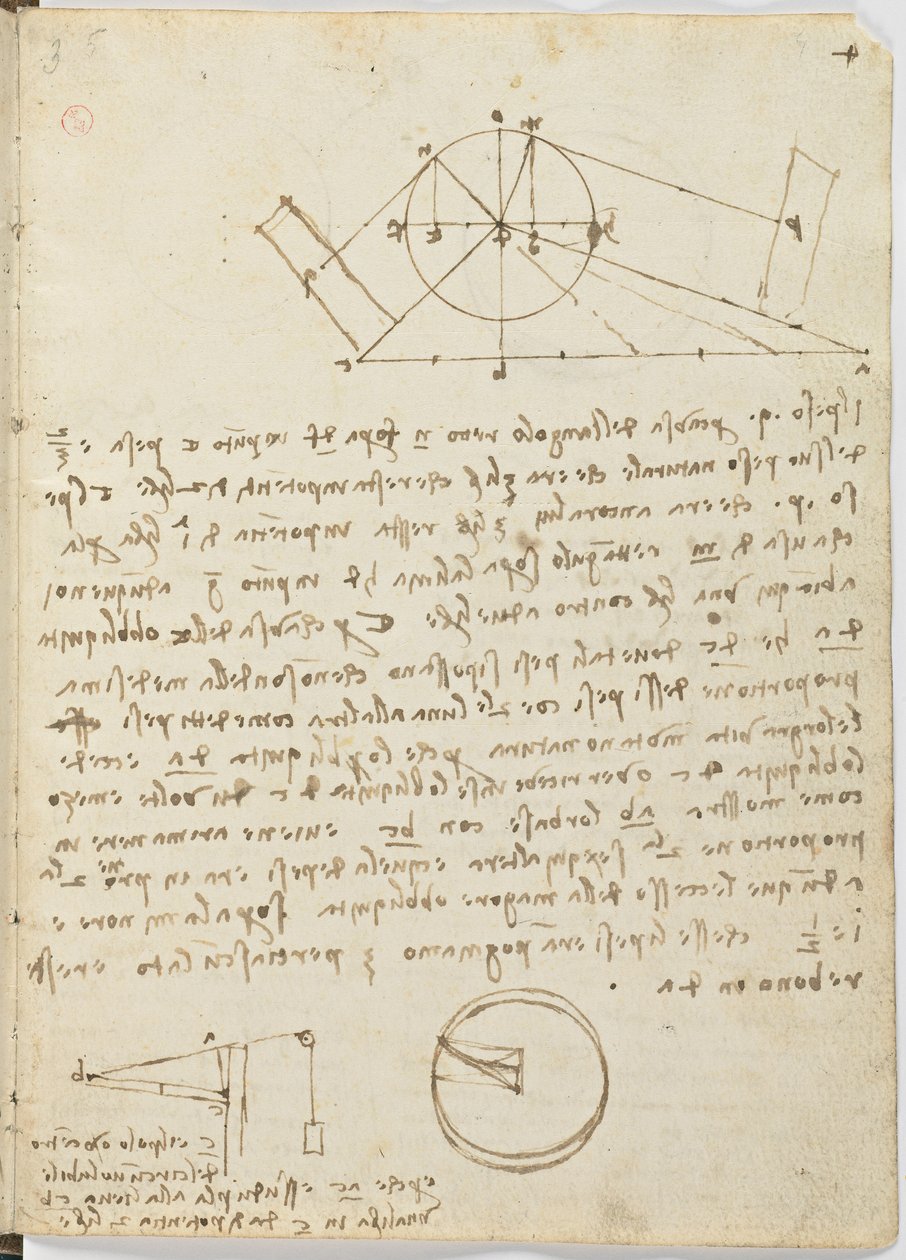 Kuşlar Uçuş Kodu, c. 1505-06, kağıt el yazması, cc. 18, sayfa 4 recto by Leonardo da Vinci