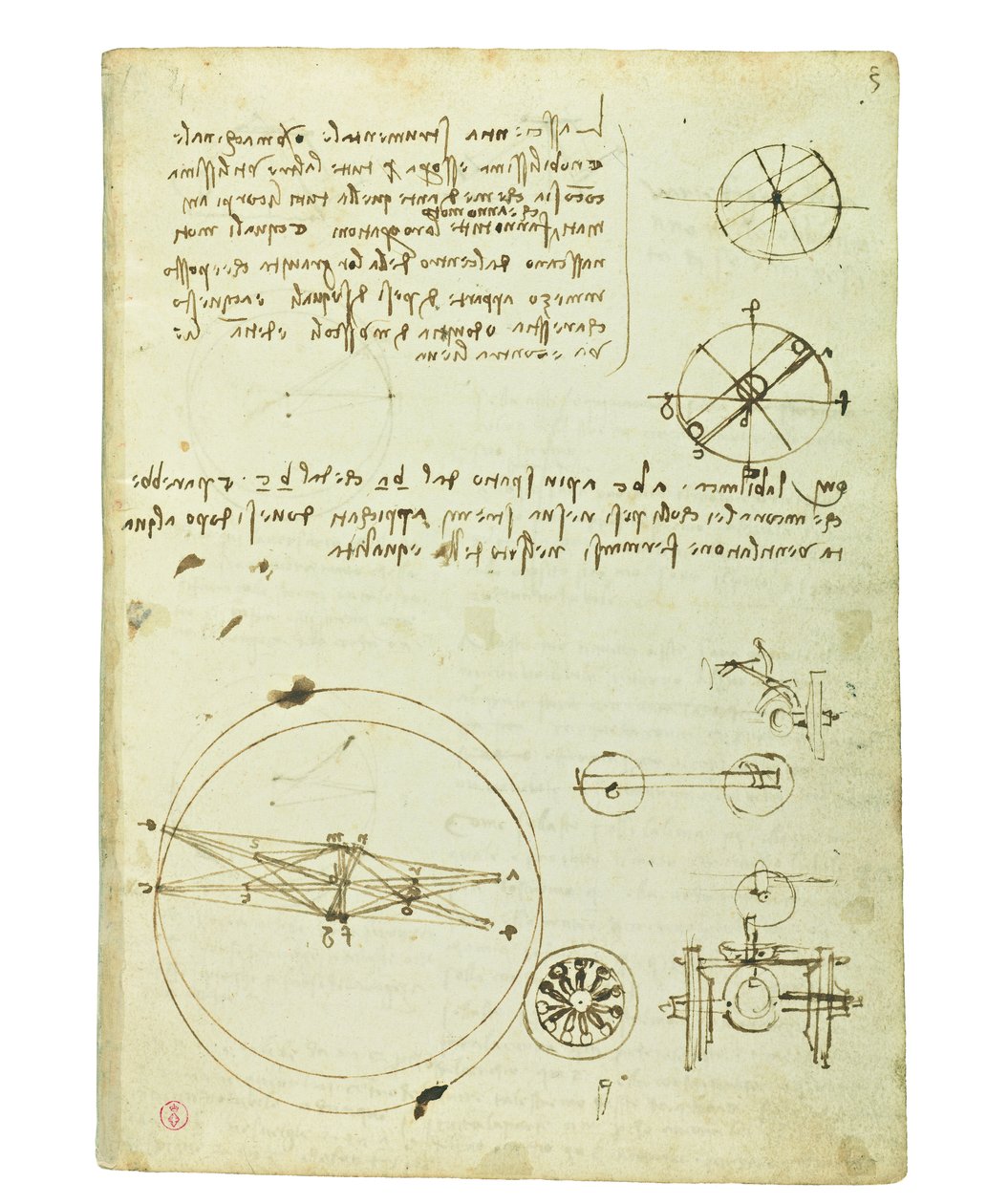 Kuşların uçuşuyla ilgili kodeks, Folio 3 recto by Leonardo da Vinci