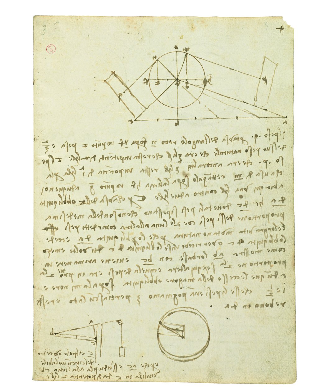 Kuşların uçuşuyla ilgili kodeks, Folio 4 recto by Leonardo da Vinci