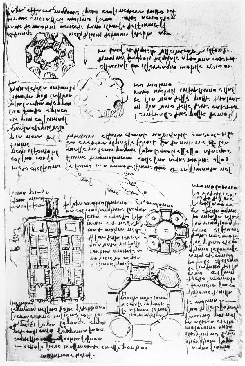 Bir saray ve park için tasarım (Romorantin), fol. Codex Arundel