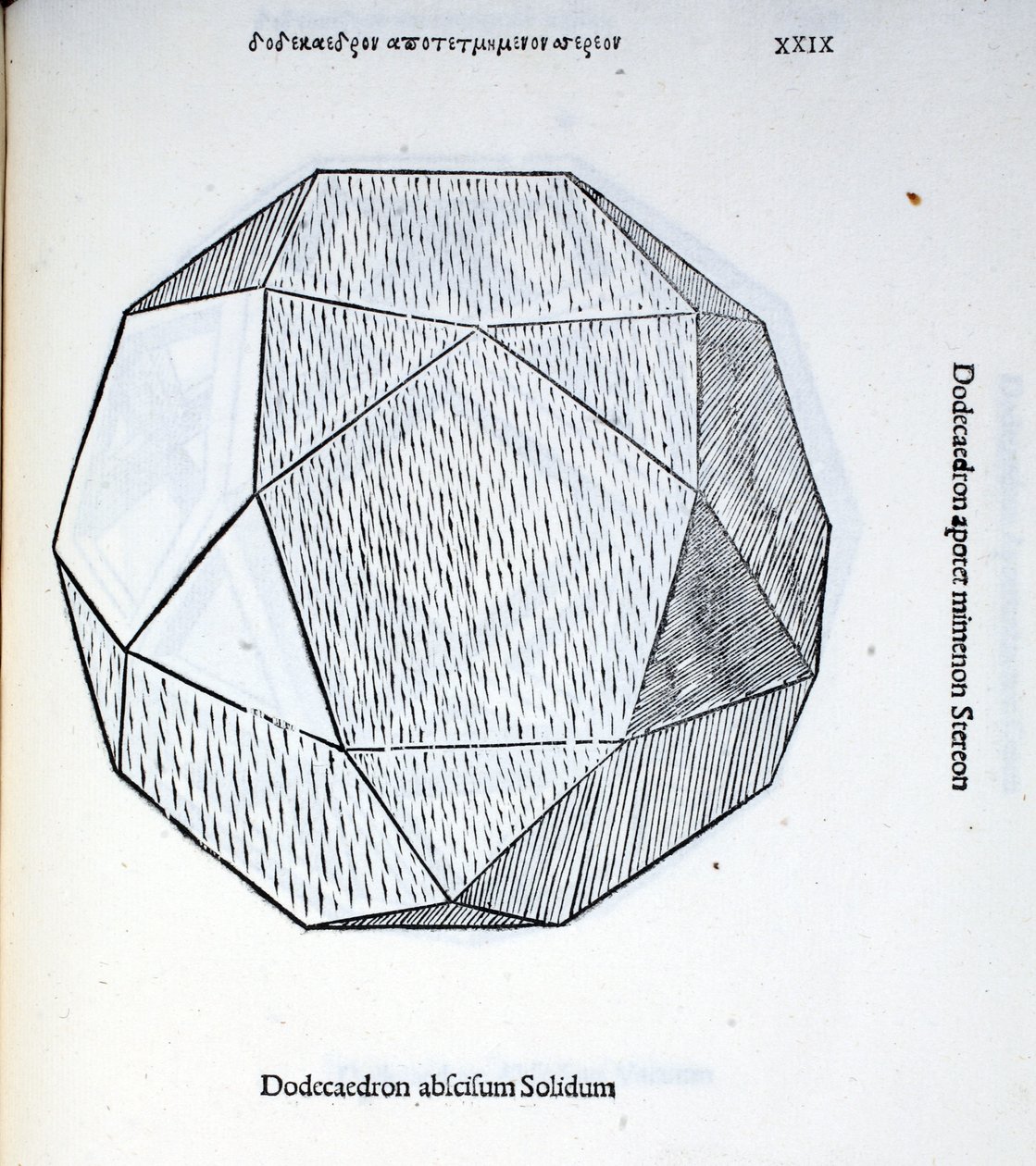 Dodecahedron katı kesilmiş, Luca Pacioli