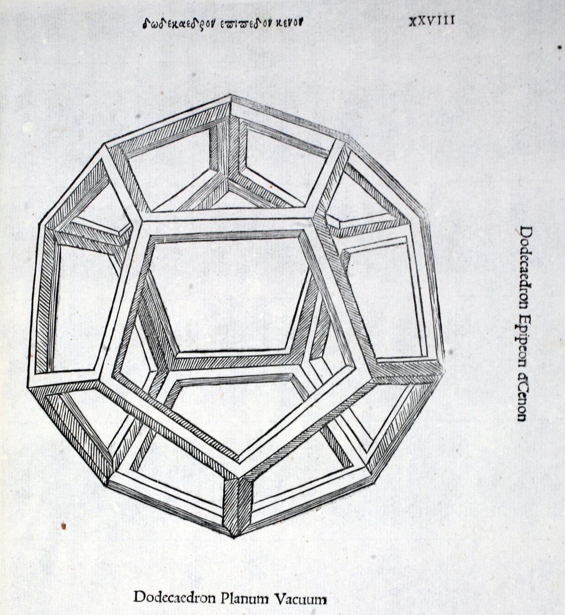 Dodecahedron tam vakum, Luca Pacioli (c.1445-1517), orijinal yayınevi tarafından 