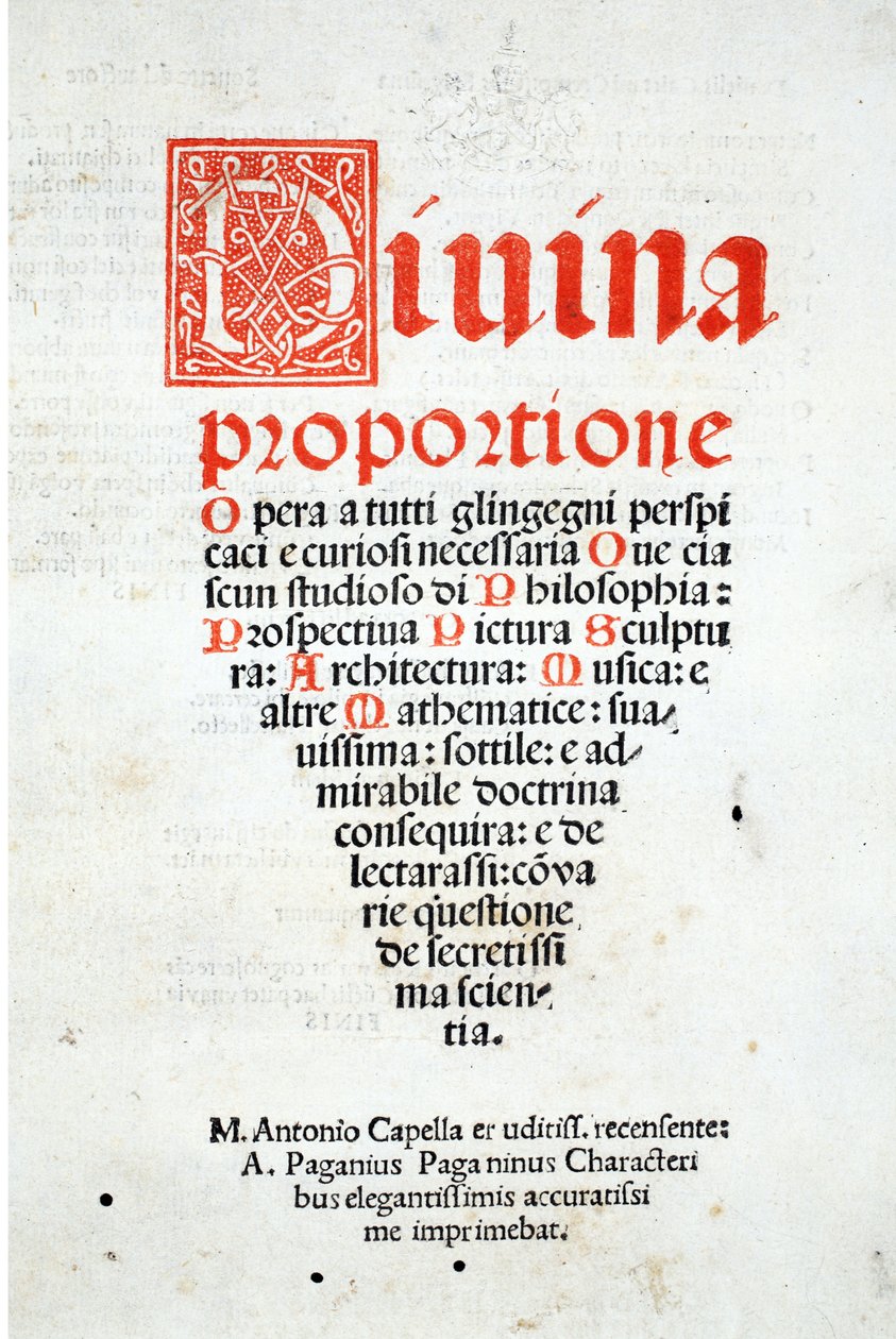 Frontispiece, Luca Pacioli