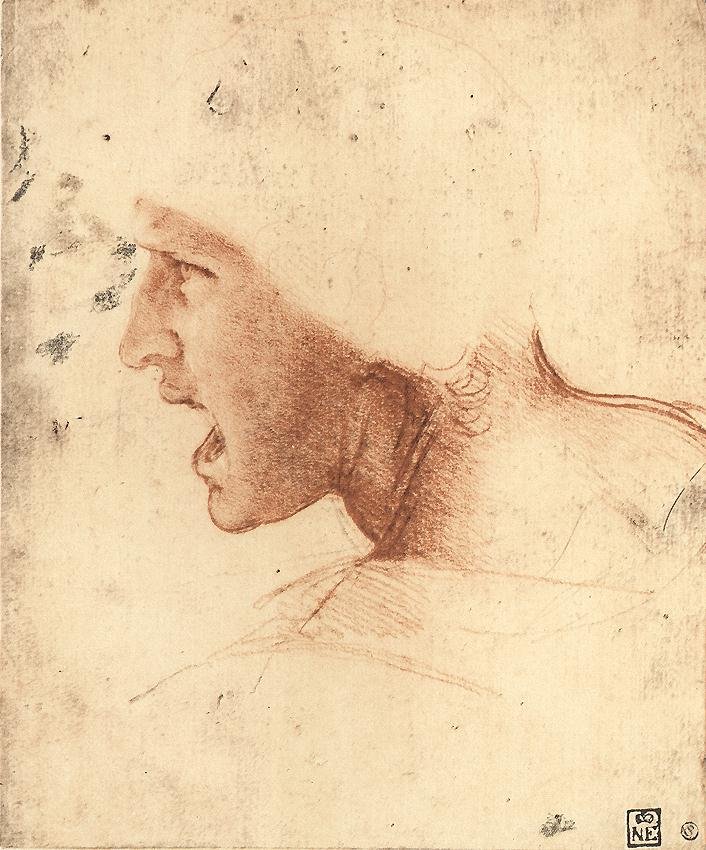 Bir Savaşçının Başkanı by Leonardo da Vinci