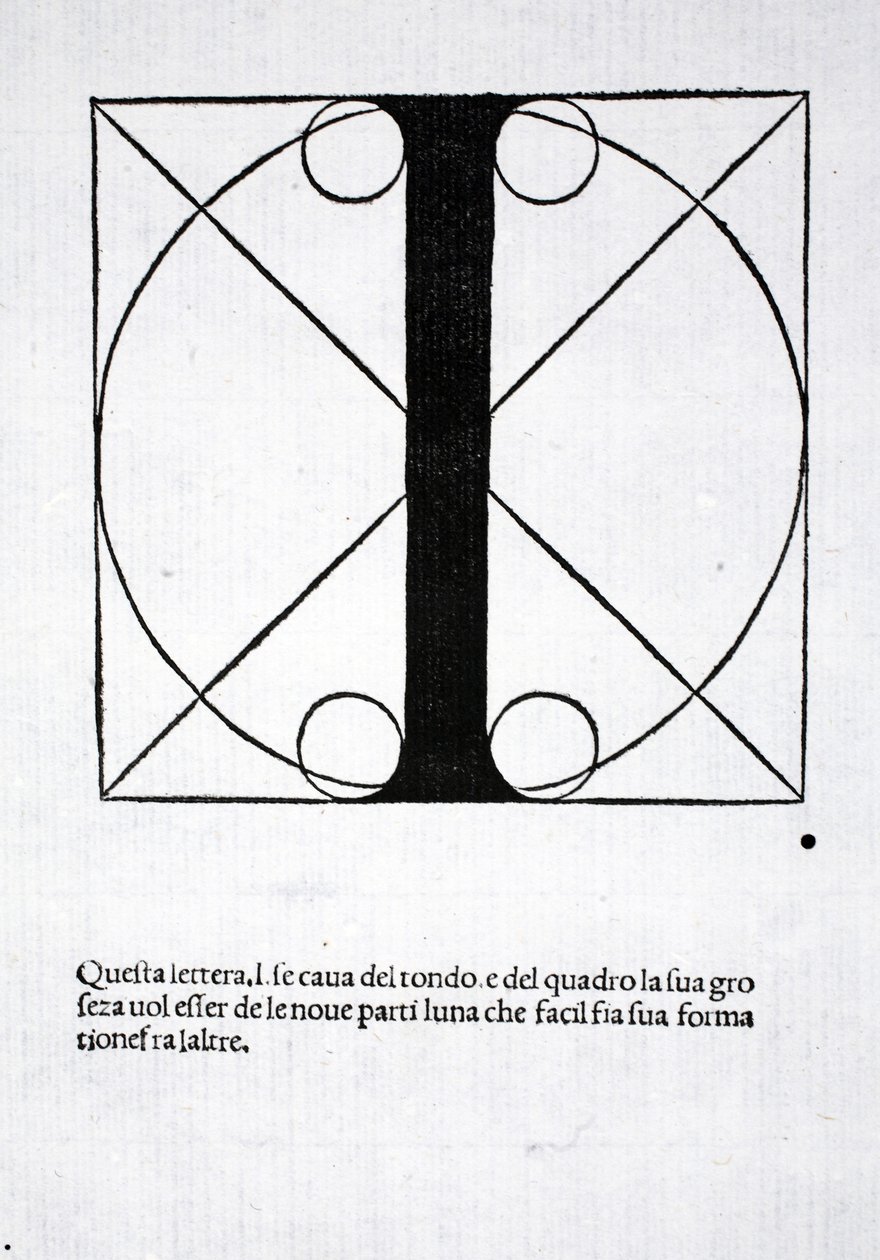 I, Luca Pacioli'nin (c.1445-1517) 'Divina Proportione' adlı eserinden bir çizim, aslen yayınevi. Venedik, 1509 by Leonardo da Vinci