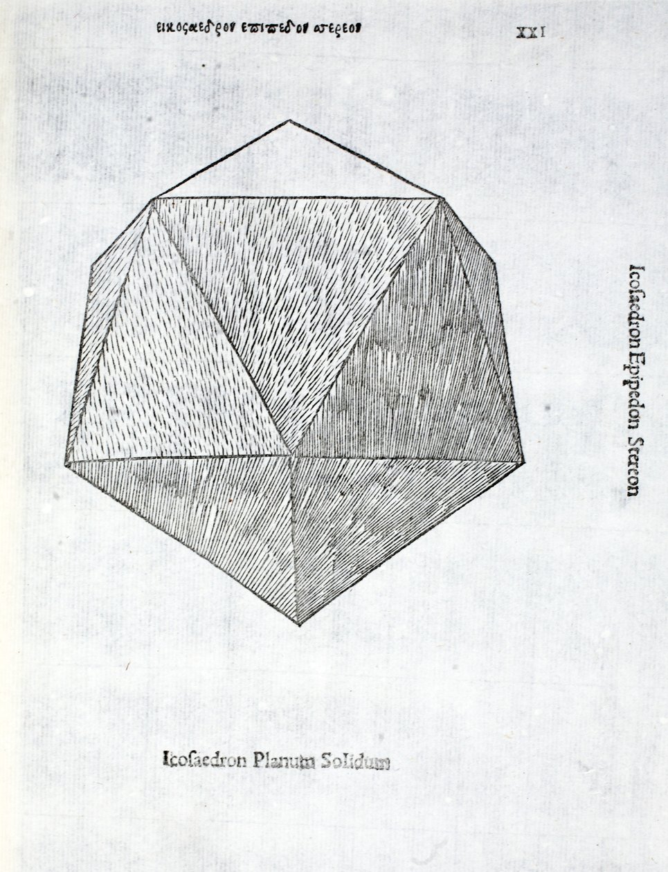Icosaedron katı düzlemi, Luca Pacioli