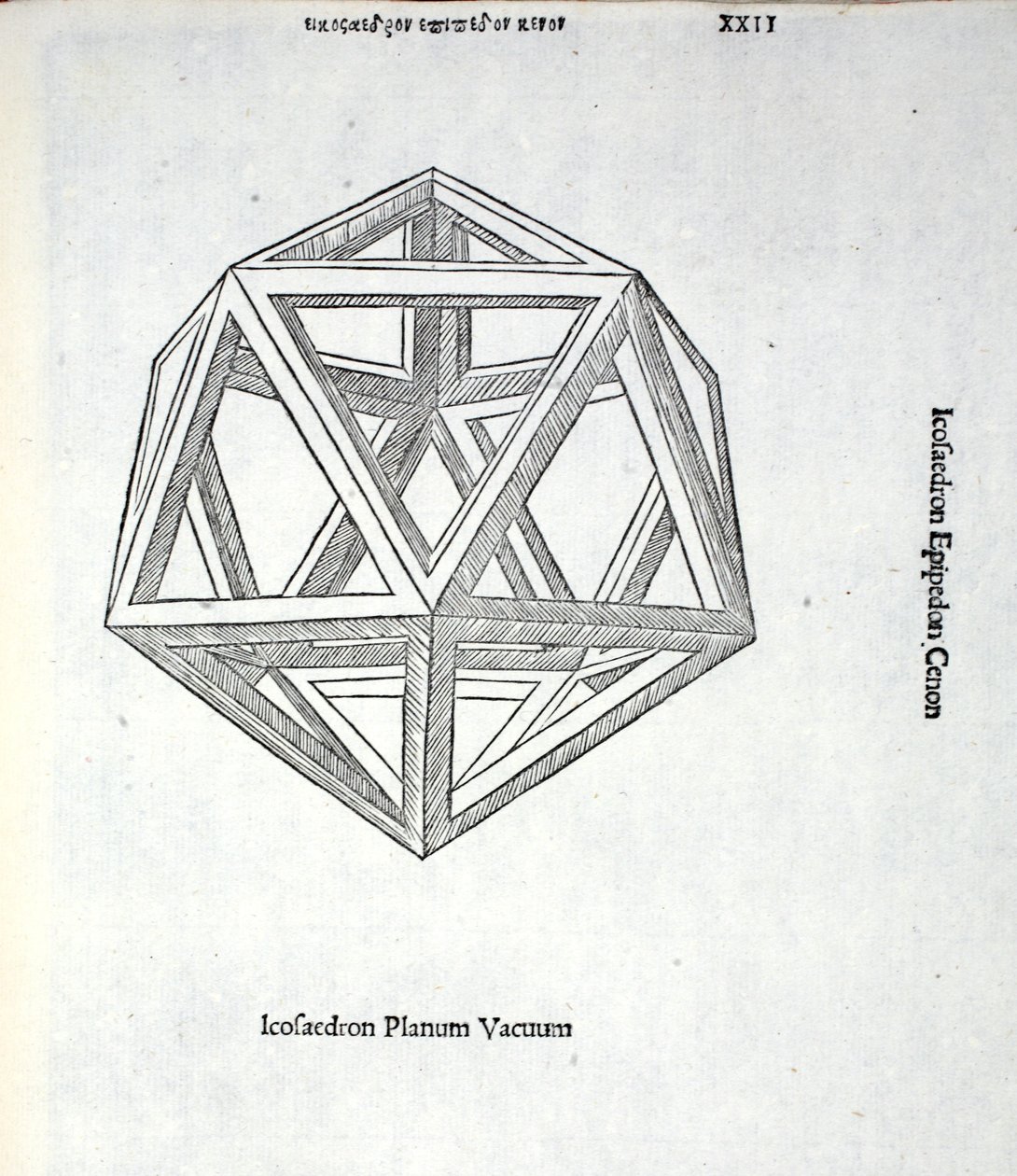 Icosahedron tam uzay, Luca Pacioli (c.1445-1517), orijinal pub tarafından 