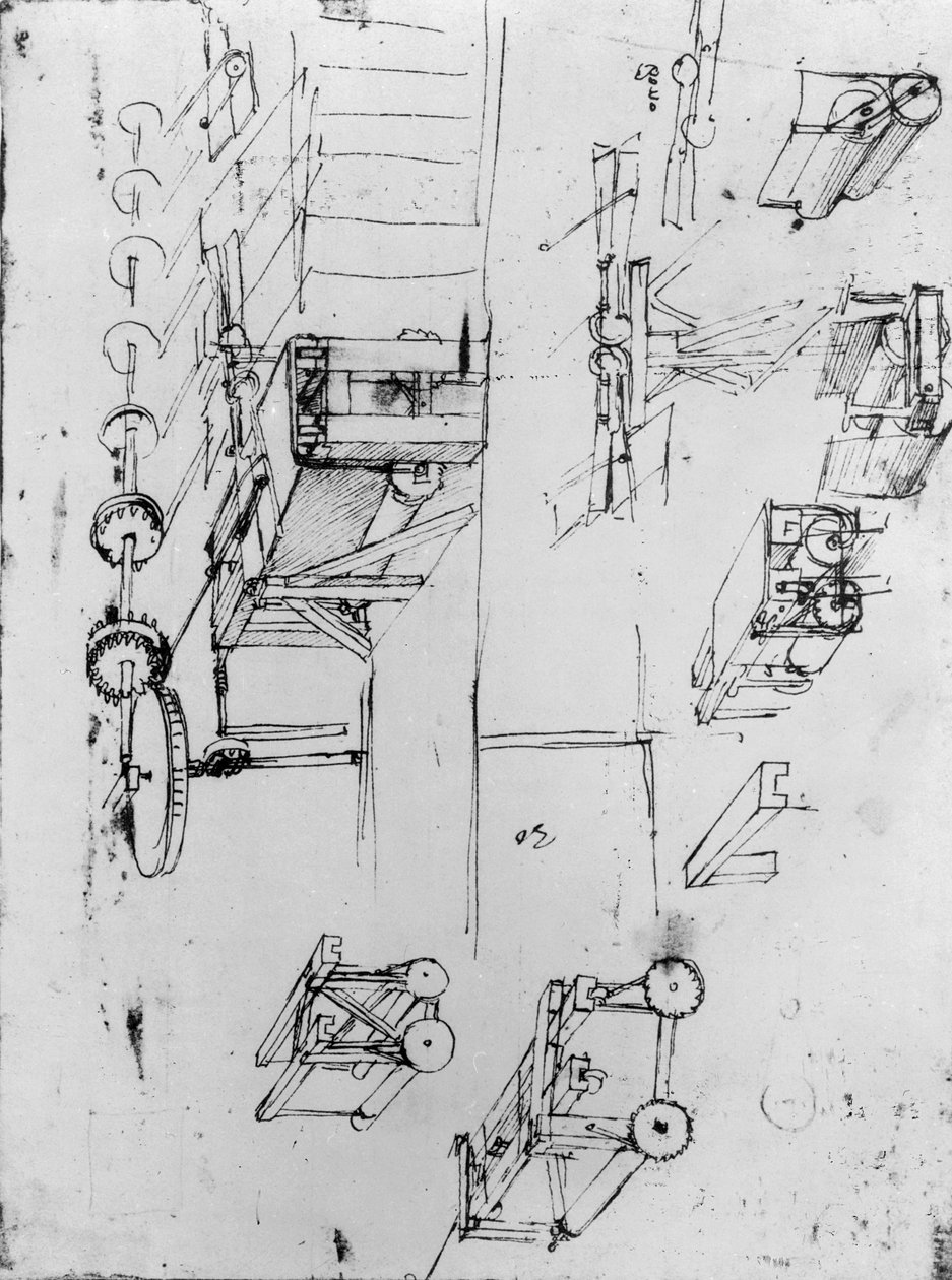 Makine tasarımları, fol. 367r-b (kağıt üzerine kalem ve mürekkep) by Leonardo da Vinci