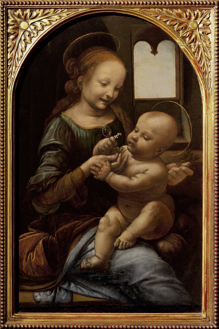 Çiçekli Madonna veya Madonna Benois, c.1478 by Leonardo da Vinci