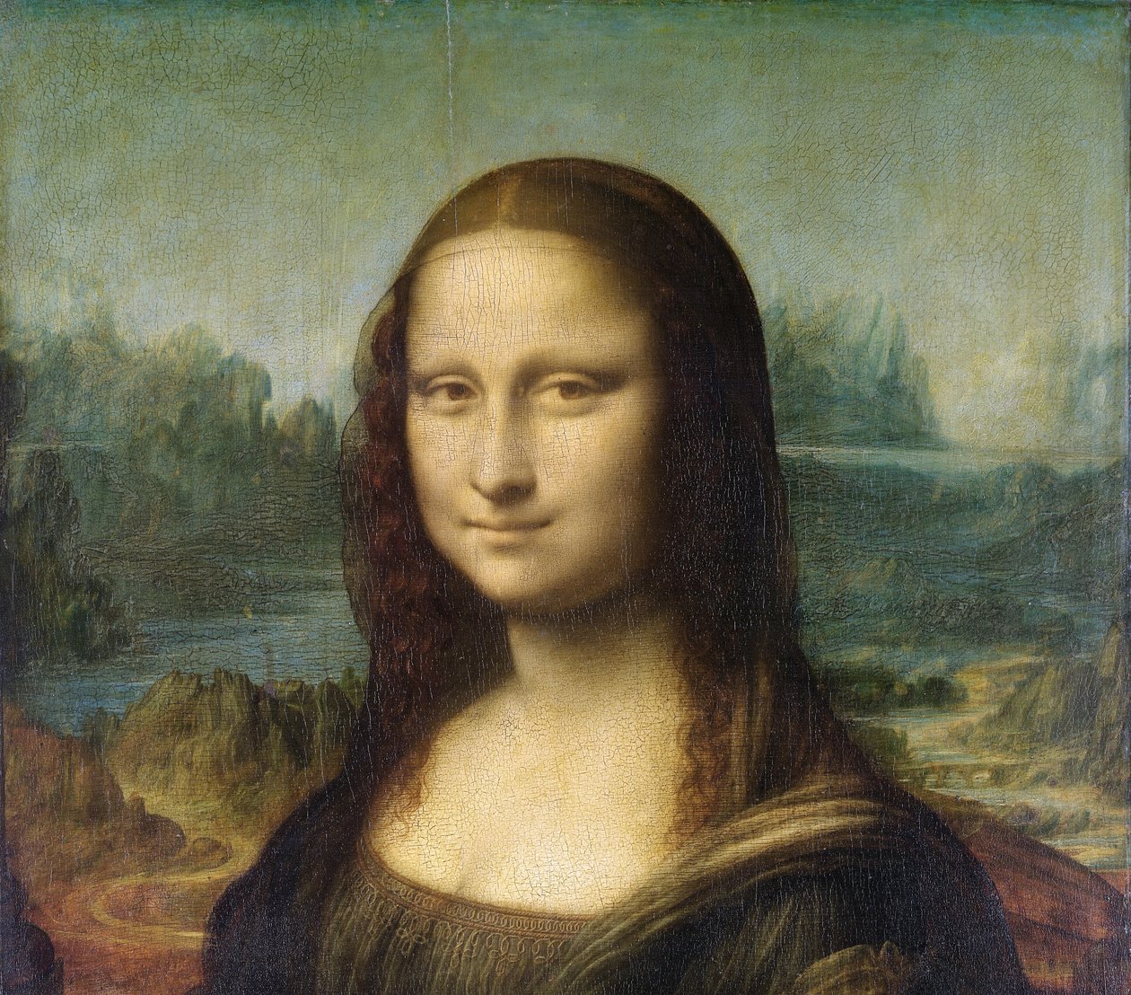 Mona Lisa, c.1503-6 (3179 detayı) by Leonardo da Vinci