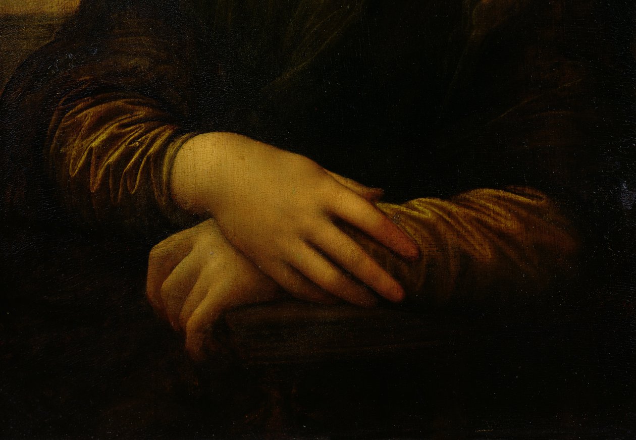 Mona Lisa, ellerinin detayı, c.1503-06 by Leonardo da Vinci