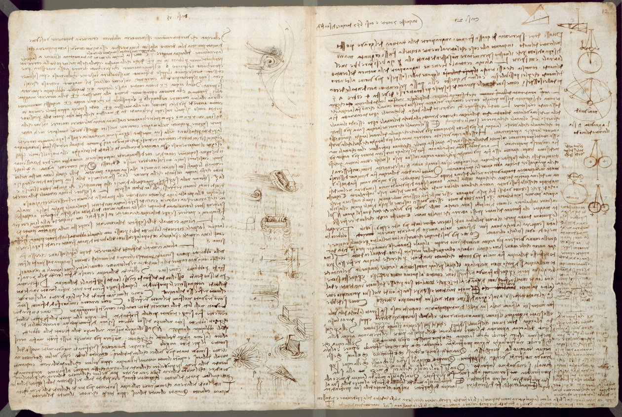 Bilimsel diyagramlar, Codex Leicester, 1508-12
