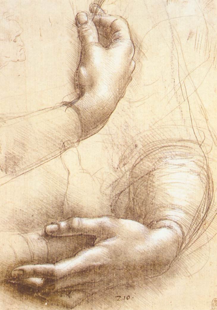 Ellerin incelenmesi by Leonardo da Vinci