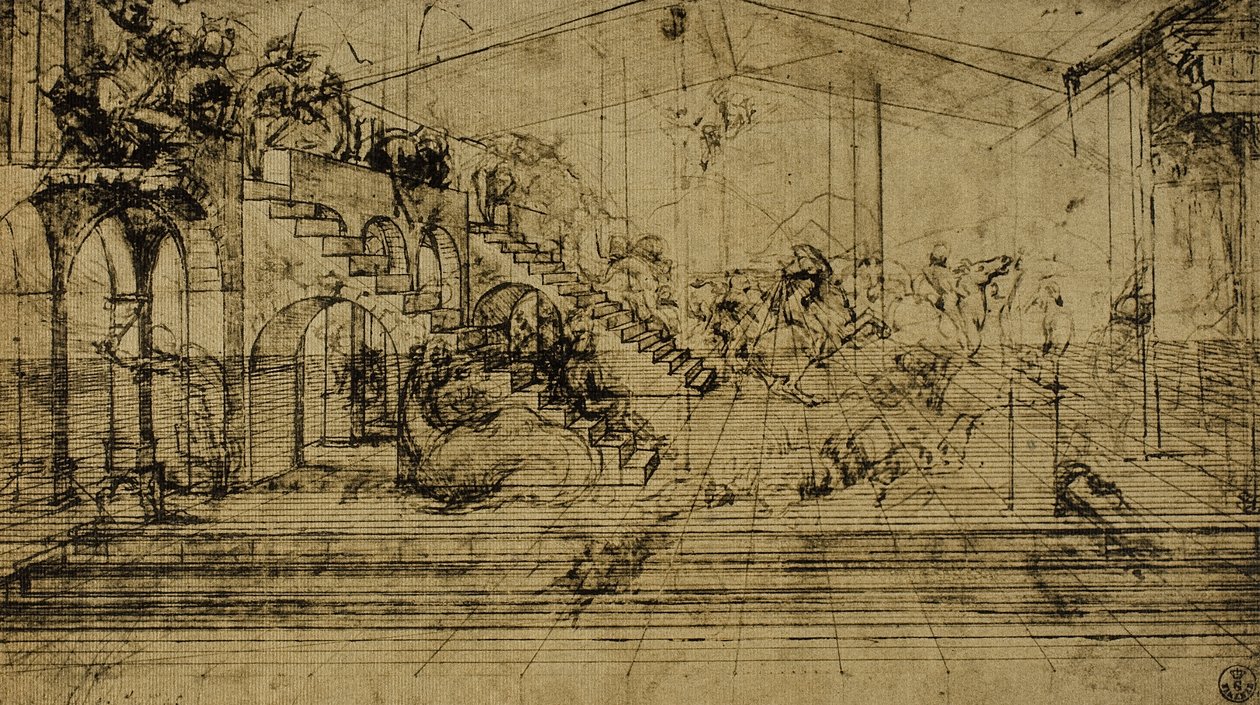 Perspektif çalışması, Leonardo da Vinci