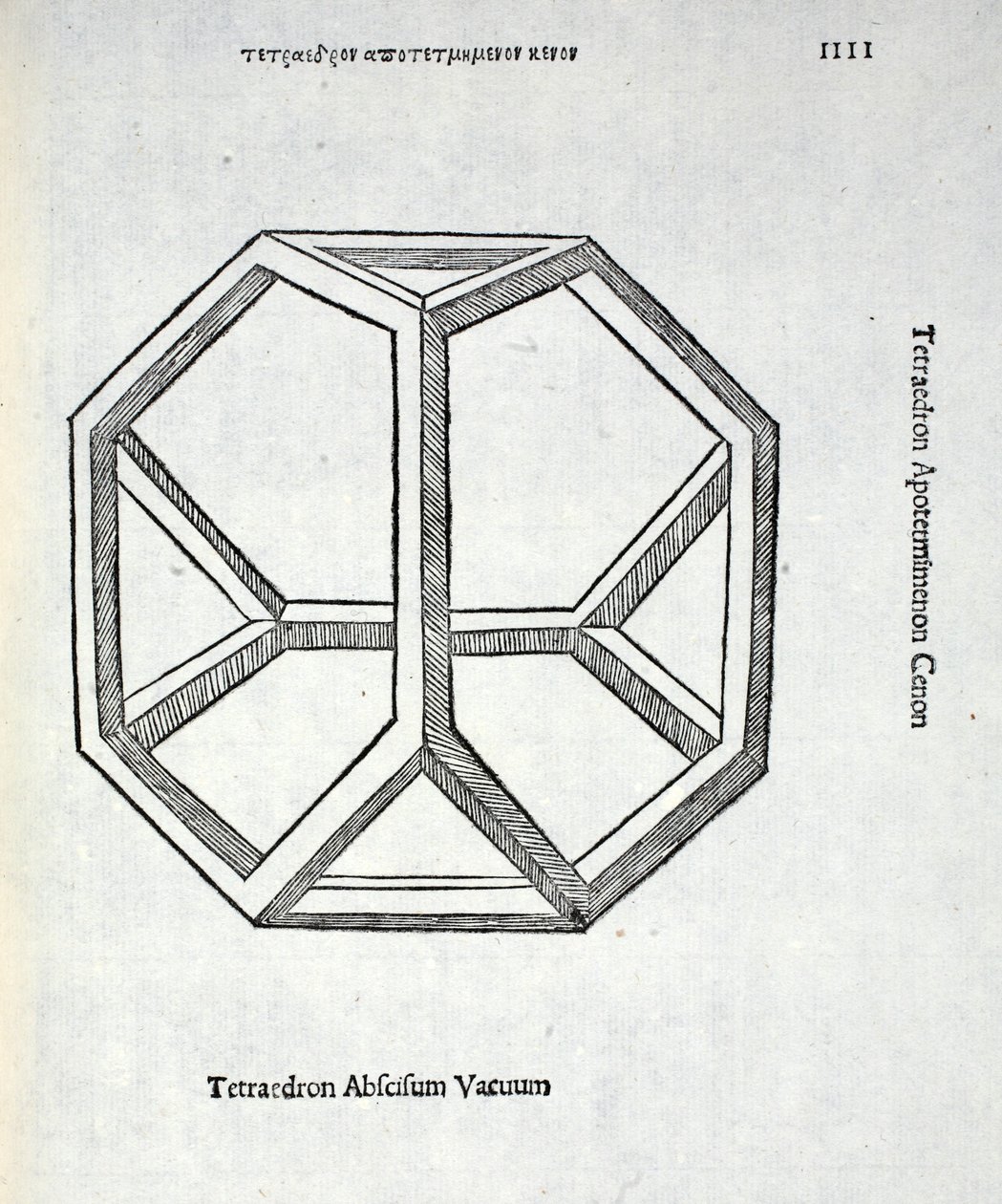 Tetraedron abscissum vakum, Luca Pacioli (c.1445-1517) tarafından 