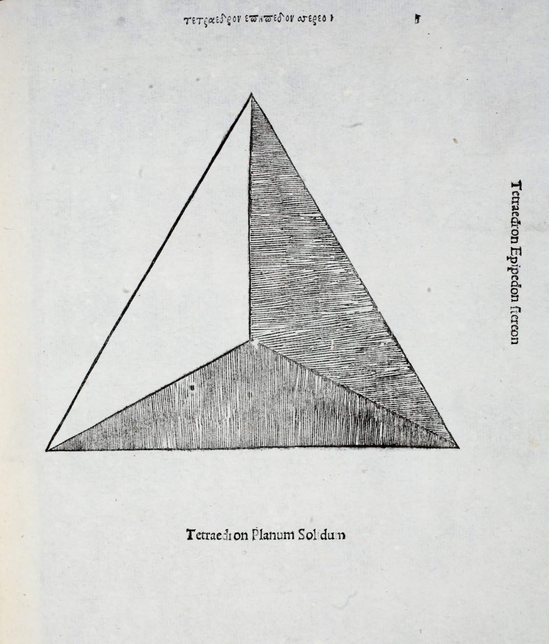 katı düzlem tetraedron, Luca Pacioli (c.1445-1517) tarafından 