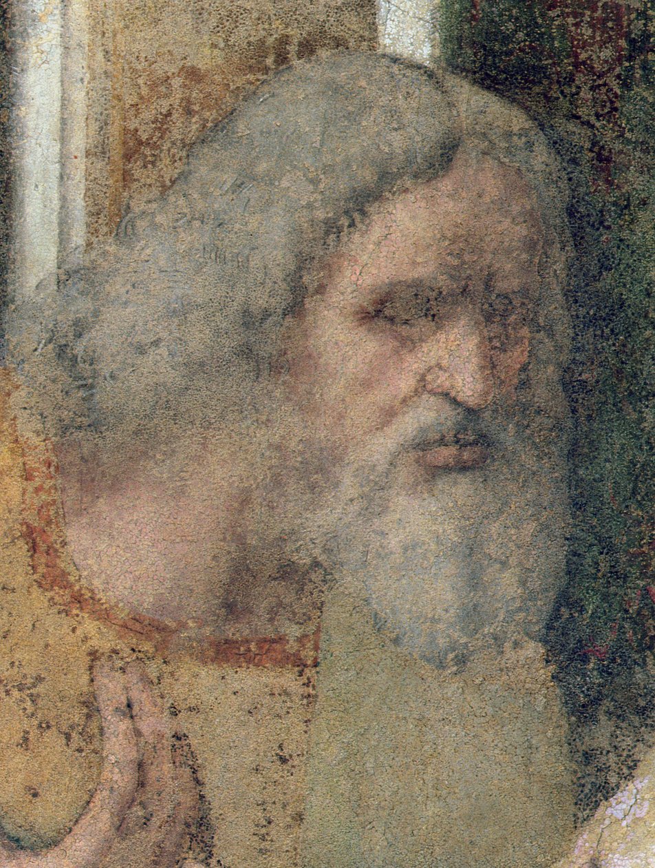 Son Akşam Yemeği, 1495-97 (restorasyon sonrası) (161739 detayı) by Leonardo da Vinci