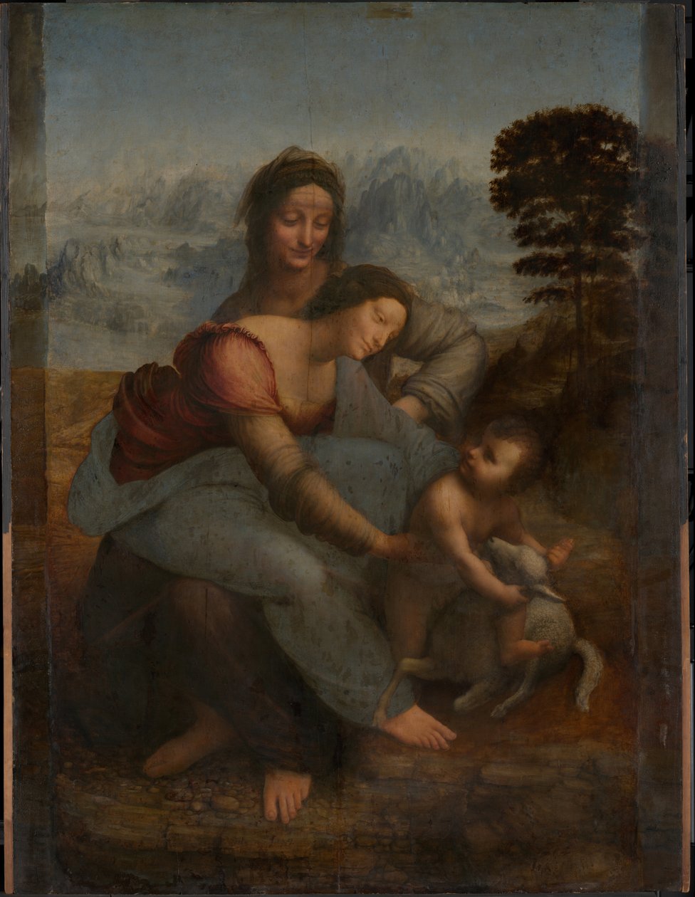 Aziz Anne ile Bakire ve Çocuk by Leonardo da Vinci